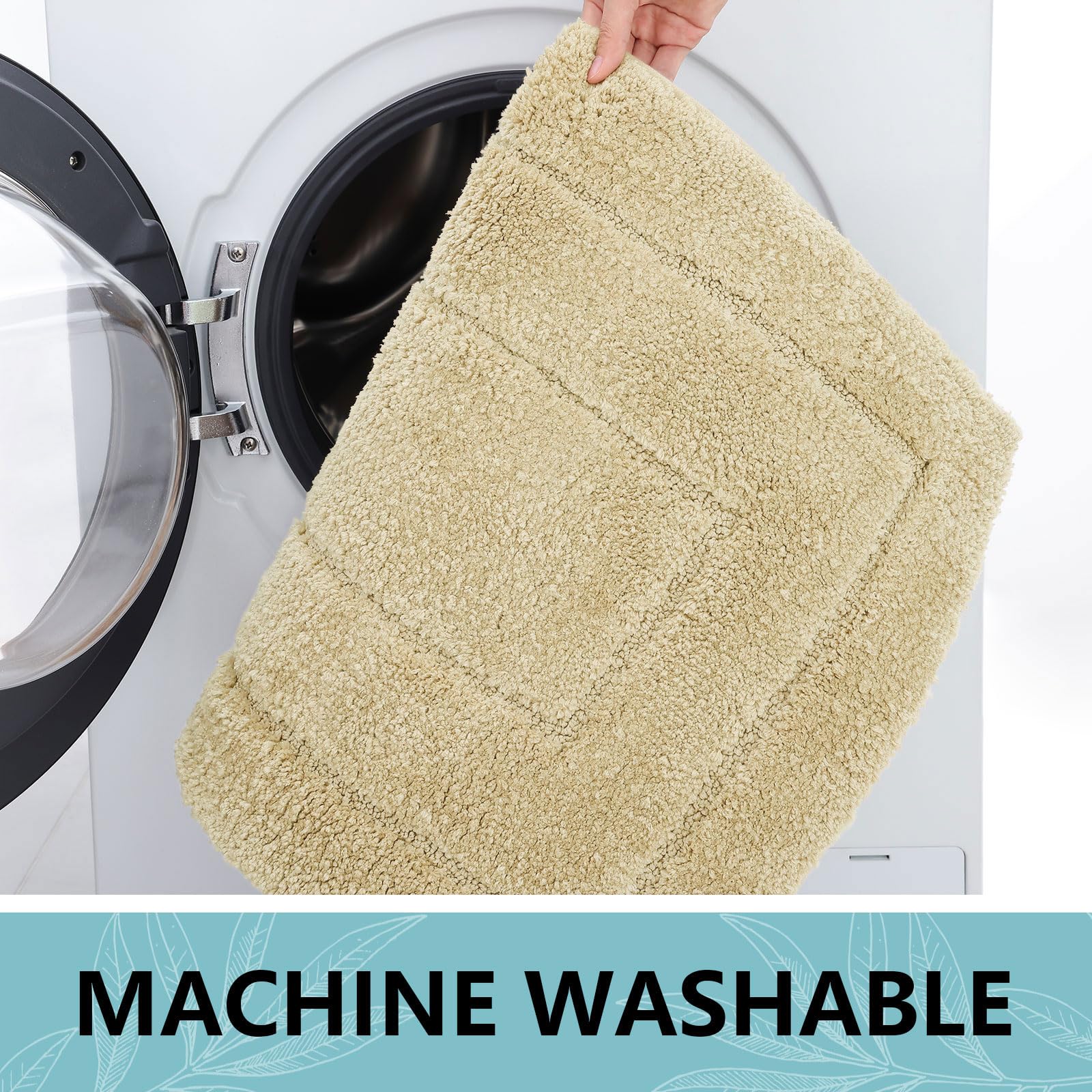 Buganda Bathroom Rugs, 36'' X 24'', Soft And Absorbent Microfiber Bath Rugs, Non-Slip Shaggy Bath Carpet, Machine Wash Dry Bath